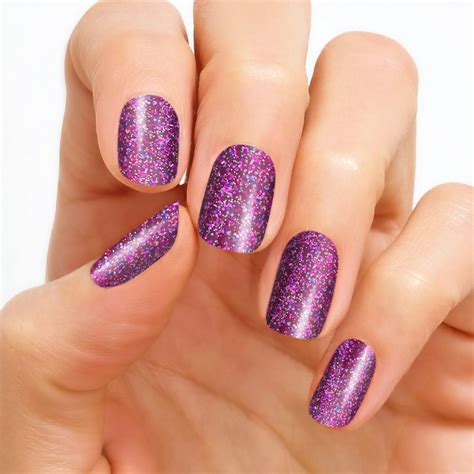 color street purple glitter|color street polish strips.